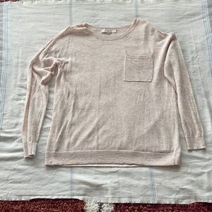 LOFT Light Pink Crew Neck Sweater